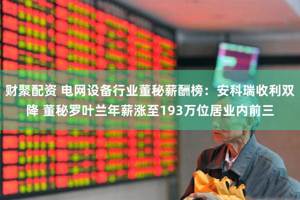 财聚配资 电网设备行业董秘薪酬榜：安科瑞收利双降 董秘罗叶兰年薪涨至193万位居业内前三