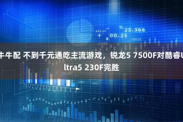 牛牛配 不到千元通吃主流游戏，锐龙5 7500F对酷睿Ultra5 230F完胜